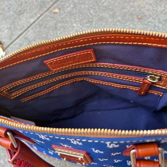 Dooney & Bourke Dodgers Satchel with Leather Accents - Picture 6 of 7